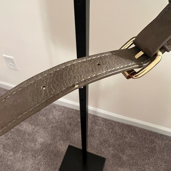 Sasha + Sofi Taupe Brown Gray Faux Leather Crossbody Purse Double Handle… - Picture 6 of 8